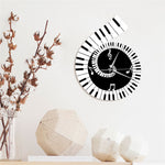 Piano Keyboard Wall Clock