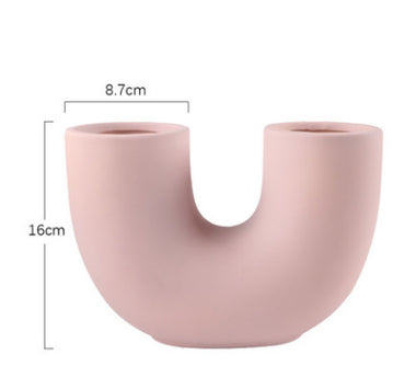 Tube-shaped Ceramic Vase