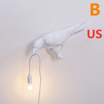 Creative Auspicious Bird Resin Wall Lamp Decoration