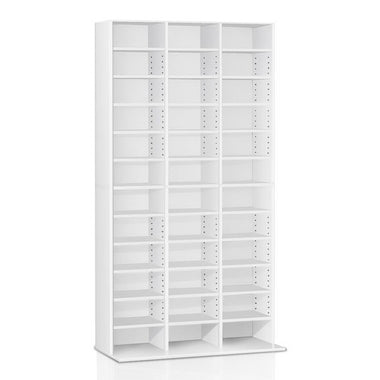 Artiss Adjustable Book Storage Shelf Rack Unit - White