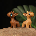 Argentine Green Sandalwood Deer Handle Ornaments